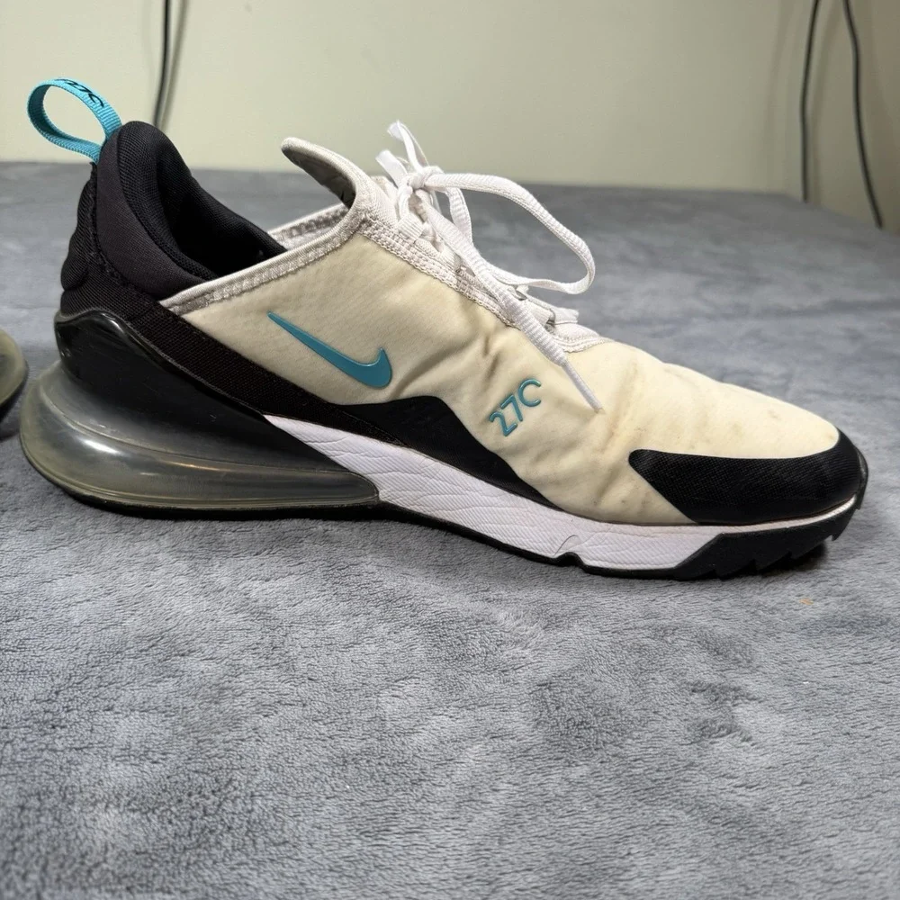 Nike Air Max 270 Golf Shoes Dusty Cactus Men's 12 White Spikeless